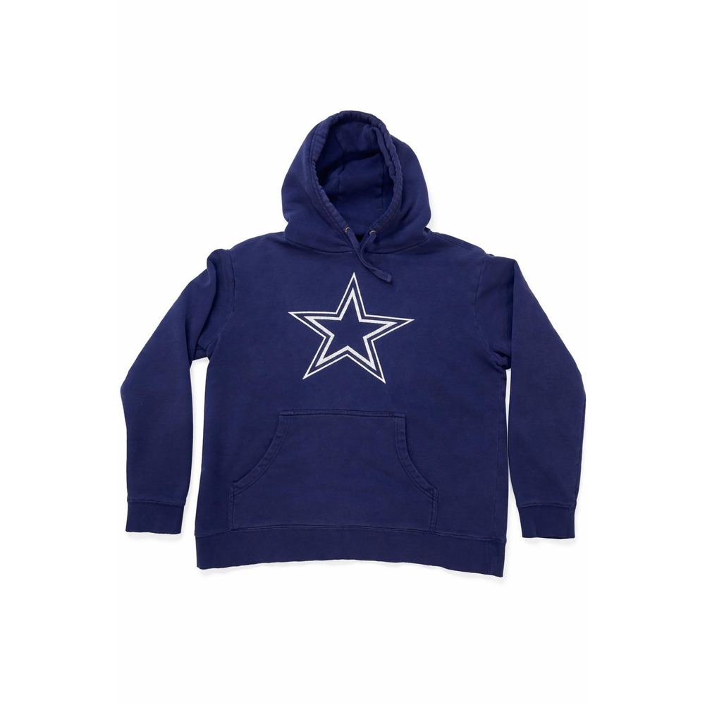 Dallas Cowboys Hoodie Men's Large NFL Pro Line Fanatics Pullover Blue Sweatshirt